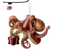 Rechory Octopus Ornaments for Christmas Tree - Acrylic 2D Hand-Painted Decorations - Beach Christmas Ornaments - for Kids Adults Family Party Supplies Tree Car Halloween Home Holiday Wedding Party Eve