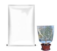 Rechory Outdoor Winter Plant Covers | Clear Plant Rain Frost Protector - PE Rain Frost Protector, Waterproof Shelter Coverings With Drawstring For Cold Weather