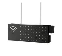 Rechory Router Box Hider,Multifunctional Wall Mount Carbon Steel Cover | WiFi Router Storage Cabinet | for Connection Cables Cord Electronics Network Internet Outlet Output Living Room TV Desktop