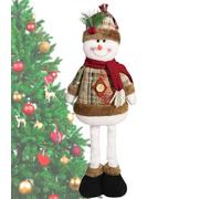 Rechory Santa Claus Decoration | Snowman Decor with Extendable Legs Christmas Standing Snowman | Standing Figure for Front Door, Sofa, Fireplace, Bedroom, Living Room, Table
