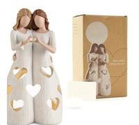 Rechory Sisters Statues | Friendship Sculpture Decor - Resin Figurines Sisterhood Keepsake Sculpture for Women Tabletop Birthday Friend Home Decoration