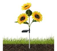 Rechory Solar Sunflower | Waterproof Pathway Lighting | Solar Sunflower Lights Outdoor | for Garden Yard Backyard Patio Driveway Walkway Lawn Flowerbed Trees Porch