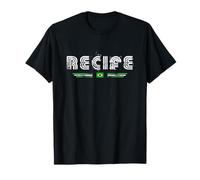 Recife Brazil 70s 80s Retro Type Flag Graphic T-Shirt