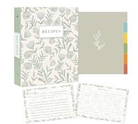 Recipe Binder - 3 Ring Binder Recipe Book with Plastic Sleeves, 50 Recipe Cards, and Dividers - to Write Your Own Recipes, Organize and Preserve Your Family's Secret Recipes