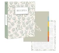 Recipe Binder 8.5"x11" - 3 Ring Binder Recipe Book with Plastic Sleeves, 25 Recipe Cards, and Dividers - to Write Your Own Recipes, Organize and Preserve Your Family's Secret Recipes