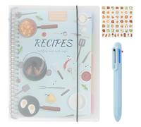 Recipe Book, Blank Hardcover Cookbook, Waterproof Notebook, Empty Record Cook Notes Book, Write Your Own Recipe Book for Your Own Recipes, Create and Organize Your Recipes - 160 Recipes 27.5 x 21.5 cm