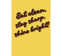 Recipe book - Eat clean, stay sharp, shine bright! | blank recipe book for 120 recipes 7x10"size | vitamin G | own recipes personal cookbook