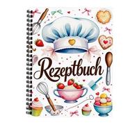 Recipe Book - Family Cookbook Journal, Hardcover Notebook for Kitchen Meals, Diet Organizer with Baking Utility, Food Planner, Cooking Accessory for Salad Dinner Dessert Bread Office Home