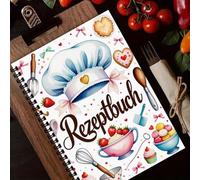 Recipe Book - Family Cookbook Recipe Book | Hard Food Organizer and Accessories for Pastry, Vegetarian Dishes, Salads, Dinners, Desserts, Parties and Camping