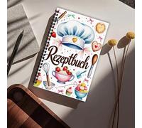 Recipe Book, Family Cookbook Recipe Book | Rigid Food Organizer and Accessories for Pastry, Vegetarian Dishes, Salads, Dinners, Desserts, Parties and Camping