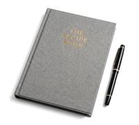 Recipe Book for Own Recipes - Blank Hardcover Recipe Journal with Pen | A5 Grey Cookbook to Fill In, Personalised Kitchen Notebook for Family Favourites