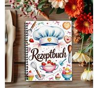 Recipe Book - Practical Kitchen Journal | Diet Organizer Cooking Book for Meals Vegetarian Desserts Baking Bakery Salads Dinner Home Office Camping