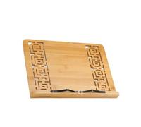 Recipe Book Stand Display Bamboo Cookbook Holder Suitable for Reading Cookbook Display Stand Bookshelf Cookbook Stand for Desk(Hollow,28cm)