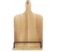 Recipe Book Stand Display Washed Solid Wood Cookbook Holder Stand Cutting Board Shaped Cookbook Stand Farmhouse Kitchen Countertop Cookbook Stand for Desk