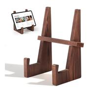 Recipe Book Stand for Kitchen, Cook Book Stand Wooden Cookbook Holder Rustic Recipe Holder Kitchen Multi-Function Cookery Books Stands for Photo Dish Tablet Magazines