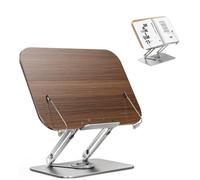 Recipe Book Stand Holder, Book Stands for Reading, 360° Swivel Base & 180° Height Adjustable Desktop Ricer for Cooking Gifts for Women, Acrylic