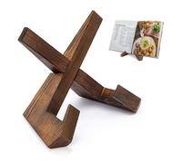 Recipe Book Stand, Portable Cook Book Stand Wooden Cookbook Holder Display for Hands Free Reading Cookery Kitchen Tablet iPad Magazines