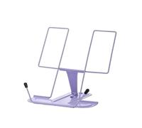 Recipe Book Stand Reading Stand Stable and Not Easy to Collapse Foldable and Adjustable Bookshelf Music Score Phone Holder for the Kitchen(Purple)
