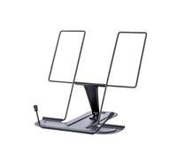 Recipe Book Stand Reading Stand Stable and Not Easy to Collapse Foldable and Adjustable Bookshelf Music Score Phone Holder for the Kitchen(Black)