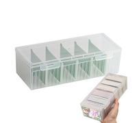 Recipe Card Holder | Large Capacity Desktop Case for Notes and Storage | Greeting Card Organizer | For Kitchen Office School Classroom Bedroom Living Room Home