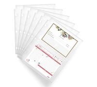 Recipe Card Protectors 8.5x6.8 Inch Recipe Card Sleeves for Mini Binders 4x6 Index Card Sleeves Recipe Book 2 Pocket per Page Refill Sheets, 30 Count
