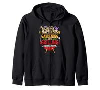 Recipe For Happiness Gardening And Grilling Zip Hoodie