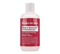 RECIPE FOR MEN Beard Shampoo & Conditioner 2-in-1 - Cleans, Softens, Detangles with Acai Berry Antioxidants, For All Skin Types, made in Sweden, 250 ml