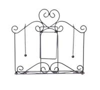 Recipe Holder, Antique Metal Cookbook Stand Holder Recipe Book for Kitchen Easel Weighted Chain Document Kitchen(B)