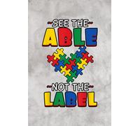 Recipe Journal Baking Pastry Notebook - See The Able Not The Label Autism Awareness Day