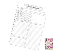 Recipe Journal - Spiral Recipe Book | Handwritten Cooking Journal Empty Cookbook for Baking Kitchen Planning Recording Meal Prep Beginners Daily Birthday Travel Journaling