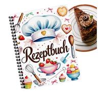 Recipe Notebook - 21x14.8cm Personal Recipe Binder Cookbook | Hardcover Notebook Diet Organizer For Kitchen Cooking Baking Food Meals Salad Dinner Dessert Bread Holiday Office Home