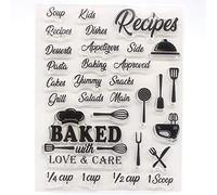 Recipes Transparent Clear Silicone Stamps for DIY Scrapbooking/Card Making/Kids Crafts Fun Decoration Supplies