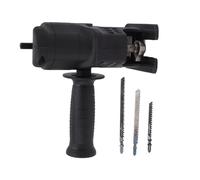 Reciprocating Saw Adapter, Drill to Jig Saw Attachment for Wood Metal Cutting, Quick Release Universal 3-13mm Chuck Adapter with Adjustable Handle for Electric Drill