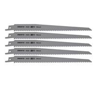 Reciprocating Saw Blade Clean Wood 200mm Hcs 6Tpi Pack Of 5 By Ufixt