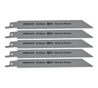 Reciprocating Saw Blade Wood & Plastics 150mm Length 10Tpi Pack Of 5 By Ufixt