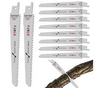 Reciprocating Saw Blades - 150MM 6TPI for Wood Cutting - Compatible with, DeWalt, Bosch, Ryobi & Black and Decker Scorpion Saws - High-Performance Blades for DIY & Professional Use (10PCS)