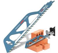 Reciprocating Saw Blades Masonry Concrete Saw Blade 10/12/18/20inch Universal Cutting Recip Sabre Saw Blade, Alloy Steel Cutting Blade for Cement Composite Panels Bricks Wood(12inch)