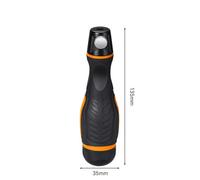 Reciprocating Saw Handle with Non-Slip Grip and Integrated Screwdriver Storage, 7mm Hexagonal Shaft, for Multi-Function Use with Plastic + Metal Construction (B)