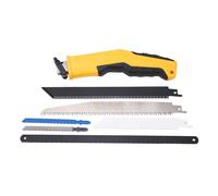 Reciprocating Saw with Long Blade, Hand Pruning Saw for Dry Wood Cutting, Multifunctional Accurate Cutting Tool with 6 Blades for Home Construction and Camping