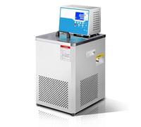 Recirculating Water Bath Chiller -20℃ to 100℃, 6L Laboratory Refrigerated Circulator with PID Control, 0.01℃ Resolution, Stainless Steel Tank for Chemical Analysis(-20-100℃)