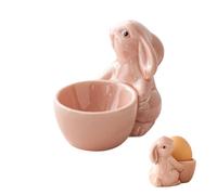 Recitem 1/2/3 Pieces Porcelain Egg Cups for Soft or Hard Boiled Egg Holder, Egg Cup Kids Set for Easter and Spring Decoration, Dinner, Dining Room, Table Decoration (1 Pink)