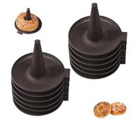 Recitem 6/16 Pieces Silicone Moulds, Doughnut Mould for Baking, Doughnut Pan Set, Pastry Moulds for Bagel and Doughnut, Cake Moulds, Non-Stick Coating, Dishwasher Safe (Pack of 12)