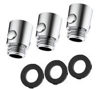 Recitem Shower Head Shut-off Valve Angle Valve Water Stopper Shower Valve Shower Stop Water Distributor Shut-Off Valve Replacement Part G 1/2 Polished Chrome, Shower Hose Water Saving Valve (Pack of 3