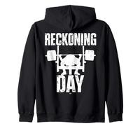 Reckoning Day Gym Tee - Hardcore Weightlifting Fitness Zip Hoodie