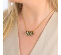 Reclaimed Wood Necklace with Floral Design - Kamboja Frangipani