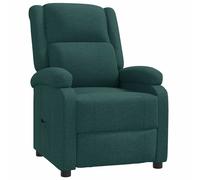 vidaXL Recliner Chair Dark Green Fabric