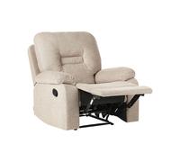 Recliner Chair BERGEN with Footrest Fabric Beige