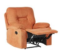 Recliner Chair BERGEN With Footrest Fabric Orange