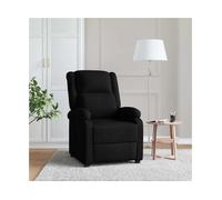 Recliner Chair Black Fabric 70x93x98cm Foam Padded Adjustable Backrest& Footrest
