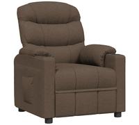 Recliner Chair Brown Fabric vidaXL